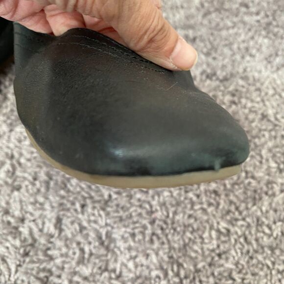 LUCKY BRAND Alba Black Leather Flats Size 7.5 - Picture 13 of 16